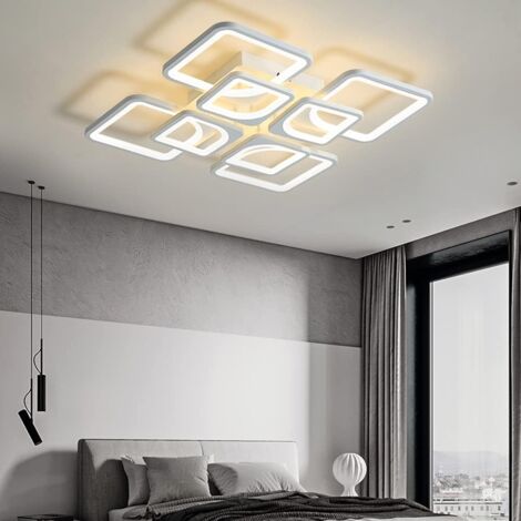 COMELY LED Ceiling Light, 80W Dimmable with Remote Control and APP Control, 8000LM Dimmable LED Ceiling Light Fixture for Living Room, Office, Dining Room, Adjustable Color Temperature from 3000 - 600