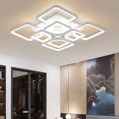 COMELY LED Ceiling Light, 80W Dimmable with Remote Control and APP Control, 8000LM Dimmable LED Ceiling Light Fixture for Living Room, Office, Dining Room, Adjustable Color Temperature from 3000 - 600