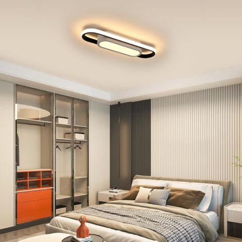 COMELY Modern LED Ceiling Light, 30W 3000LM 3000K Rectangular Ceiling Lamp Warm White Light, Acrylic Ceiling Lamp for Living Room, Bedroom, Kitchen, Hallway, Studio [Energy Class E]