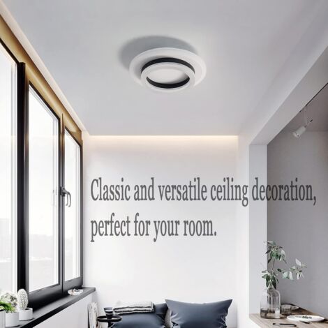 Modern LED Ceiling Light, LED Flush Mount Ceiling Light Fixture 23W 8 Inch Super Bright,6500K/Cool White Ceiling Lamp for Bedroom Living Dining Room Kitchen
