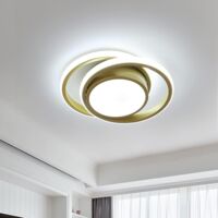 COMELY Modern LED Ceiling Light, Gold, 27cm Round Ceiling Lamp for Hallway, Bedroom, Bathroom, Kitchen, Living Room - 35W - 6500K White Light