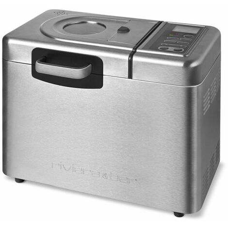 Machine à pain inox 3 tailles 750g/1kg/1,25kg – 3 programmes sans gluten – Grand écran LCD – Pétrin autorabatable – Astoria - QMP660