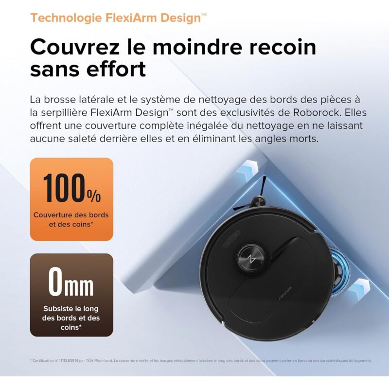 Roborock Qrevo Master - Robot Aspirateur Laveur - FlexiArm - 10000Pa - Station Autonettoyante