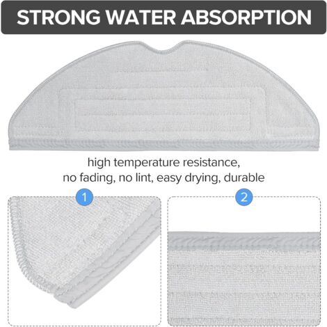 Roborock Accessoire d'origine, avec lingettes, Filtre HEPA et Brosse latérale Noir pour aspirateur Robot S7/S7 Max Ultra/S7 Maxv Ultra/S7 Pro Ultra/S8/S8 +/S8 Pro Ultra