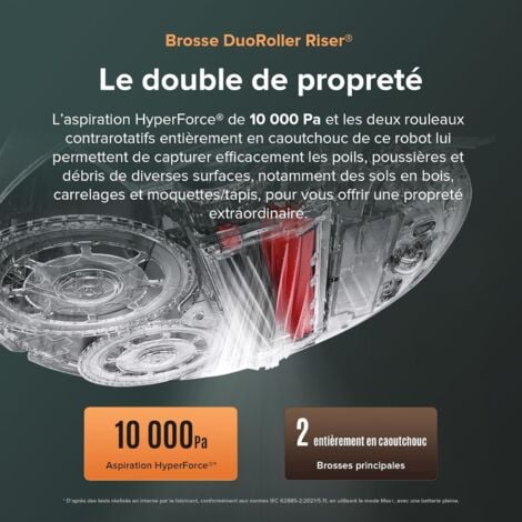 Roborock Qrevo Master Aspirateur Robot avec FlexiArm Brosse & Serpillière pour Couverture des Coins, Aspirateur Laveur avec Deux Serpillières & Brosse DuoRoller Soutient 10000Pa, Détecteur de Saleté