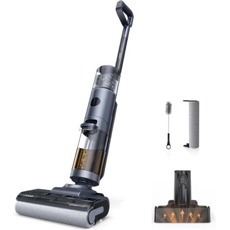 JONR ED12 Pro Aspirateur Eau et Poussière Sec et Humide sans Fil, 9KPa, Séchage àl'air Chaud, Nettoyage des Bords, Double réservoir de 1300ML, Autonomie de 40Min, Écran LED