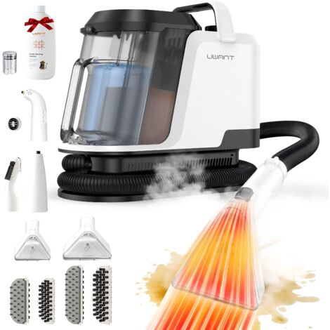Uwant Y100 Nettoyeur Vapeur Aspirateur 3-en-1,18KPA,Haute Température 100°C, 1750W,Pour Sols Durs et Tapis,Detergent