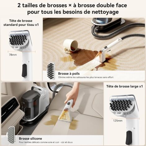 Uwant Y100 Nettoyeur Vapeur Aspirateur 3-en-1,18KPA,Haute Temprature 100C, 1750W,Pour Sols Durs et Tapis,Detergent Uwant Y100 Nettoyeur Vapeur Aspirateur 3-en-1,18KPA,Haute Temprature 100C, 1750W,Pour Sols Durs et Tapis,Detergent