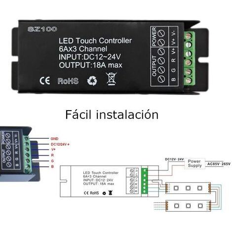 Control remoto RGBV+ con mando avanzado para iluminación subacuática