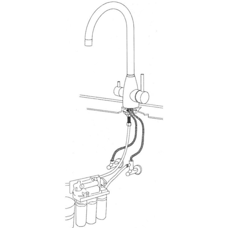 Robinet 3 voies TONGA acier inox 304 massif