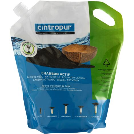 Cintropur – Recharge charbon actif 3.4 litres – 6 remplissages – Emballage recyclable – Barrière contre humidité et gaz (1/3)