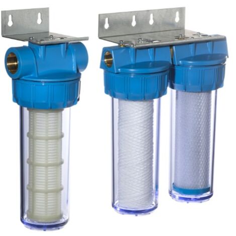 Apic – Filtre à eau de pluie – Filtration 50 microns lavable – Anti goût et odeur 5 microns – Cartouches incluses pour entretien facile