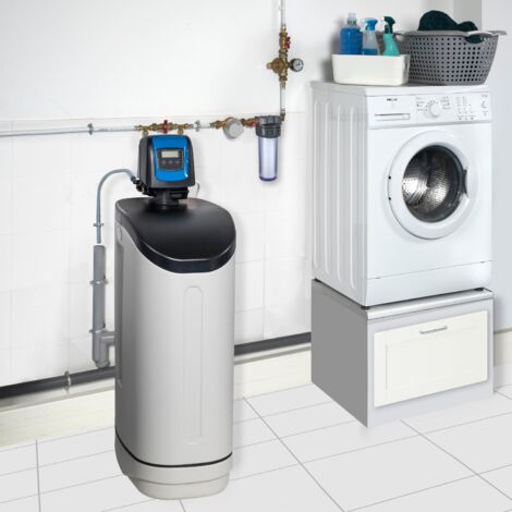 Apic – Adoucisseur d'eau 20L – Vanne Fleck 5800 SXT – Corps en polyéthylène renforcé – Kit de raccordement inclus – Réglage de la dureté