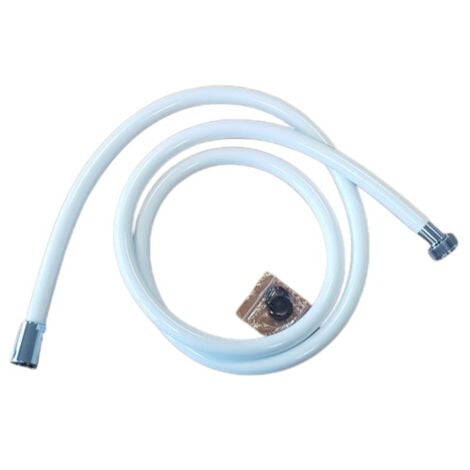Flexible de douche blanc en PVC - 1,50 m