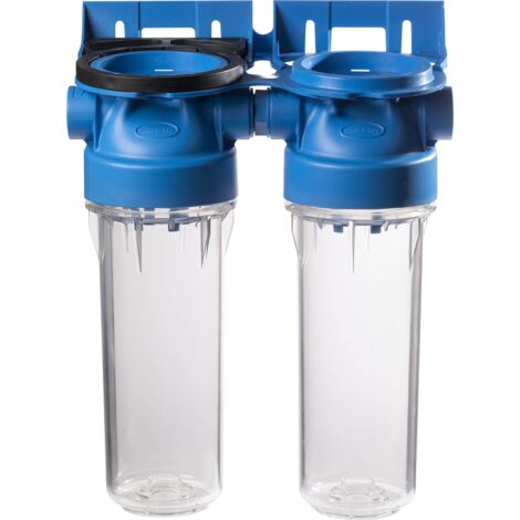 Apic – Filtre sur robinet double action anti-calcaire – Retient calcaire, sédiments, métaux lourds – Installation facile avec clé et équerre (1/2)