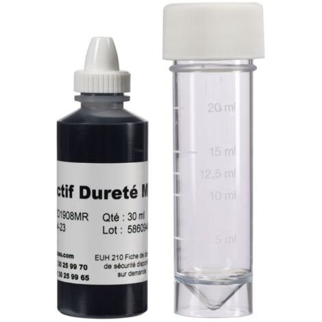 Apic – Testeur de dureté de l'eau – Analyse de l'eau de piscine – Mesure précise en degrés Français – Kit facile à utiliser sans bandelettes