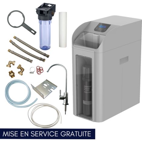 Apic – Adoucisseur d'eau filtrant 10L – Élimine le calcaire – Débit 16.7 L/min – Vanne BNT850 F – Installation gratuite incluse - APIC 10 L