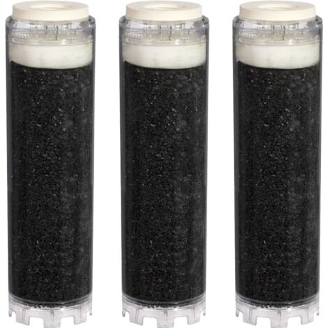 Apic – Pack de 3 cartouches GAC charbon actif – Filtration eau – Anti-goût et odeur – Retient pesticides et herbicides (1/2)