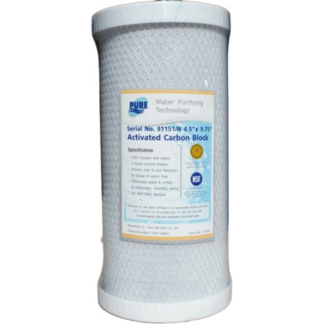 Cartouche charbon actif 5µ type Big Blue 10 pouces (1/2)