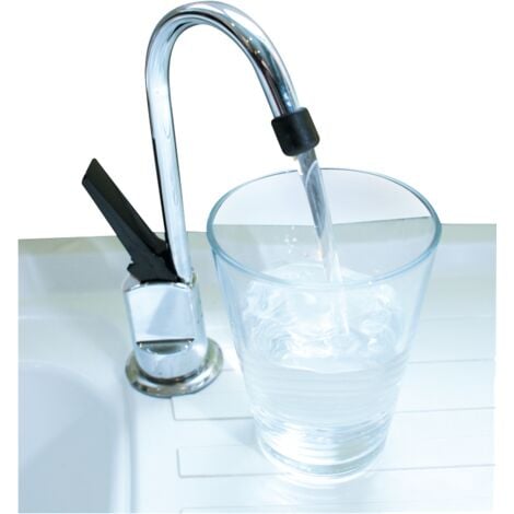 Accueil distributeur eau du robinet poussoir 3/8PT Bleu Blanc