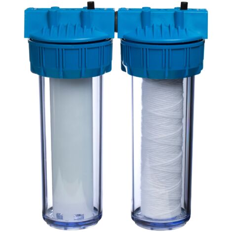 Apic – Combiné de filtration éco – Filtre anti calcaire et anti tartre – Cartouche filtrante 25 microns – Installation facile après compteur d’eau