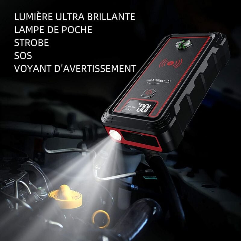YABER Booster Batterie, 2500A 23800mAh Portable Jump Starter (Tout