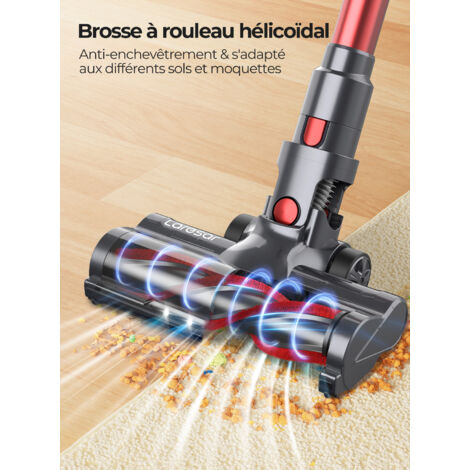 Laresar V8 Aspirateur Balai sans Fil ,500W/48KPa Aspirateur sans Fil, 60 Minutes d'autonomie, Aspirateur Balai avec écran Tactile pour Les Poils d'animaux/Tapis/Sols Durs, 2024 Dernier Moteur