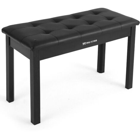 MUSTAR Piano Stool,74cm Large Seat Wooden Piano Benches With Storage Compartment,Soft Faux Leather Padded Seat, Dressing Table Stool,Vanity Stool