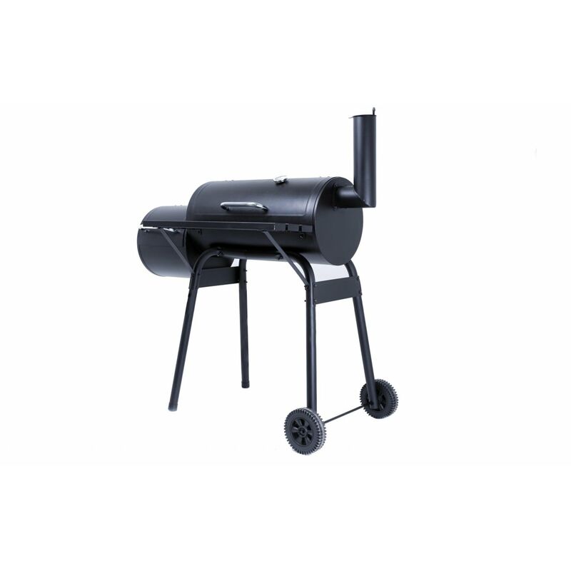 Smoker Holzkohle Grill mit BBQ Feuerbox H ACTIVA Grillwagen Grill Grillwagen Smoker BBQ Kombination,