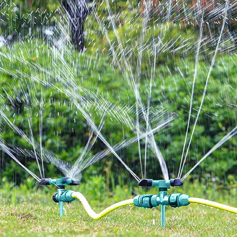 Irrigatore Giardino, 360 ° Irrigazione da Giardino, Irrigatore Automatica  Rotante, Irrigatori da Giardino Regolabile per Prati, Giardino, Cortile