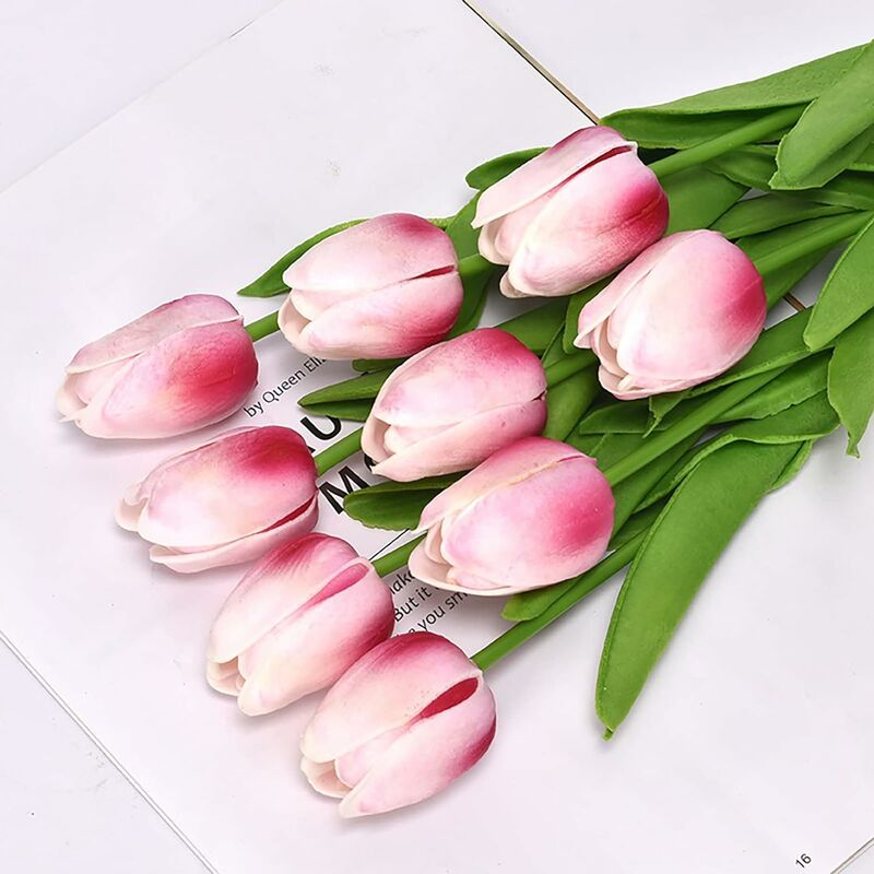 20 pz tulipani artificiali PU Real Touch tulipani fiori finti per Home  Office cucina decorazioni per