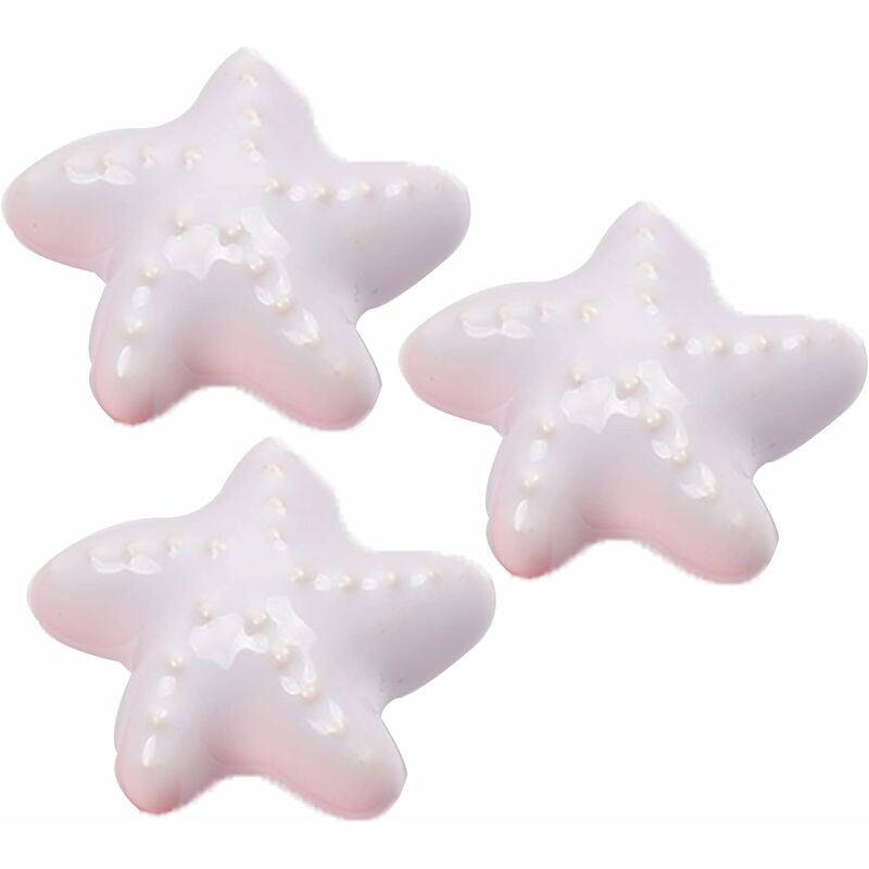 RHAFAYRE 3 Pezzi Pomelli per Porte per Bambini Maniglie per Armadi Pomelli  per Armadi in Ceramica Porcellana, Maniglie per Mobili per Cassetti,  Armadi, Porte Interne, Cucina, Soggiorno, Bianco (Stella