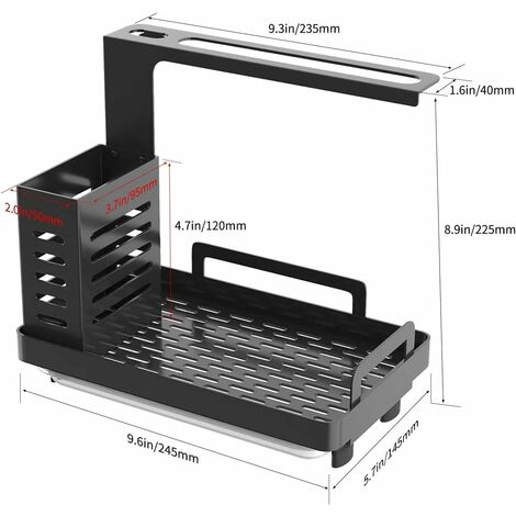 RHAFAYRE Porta spugna in acciaio inossidabile 304, organizer