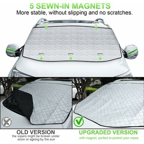 RHAFAYRE Pellicola protettiva per parabrezza auto, antigelo, con copertura  magnetica per parabrezza, protezione universale per auto