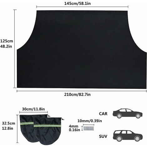 RHAFAYRE Copertura per Parabrezza per Auto, Copertura Magnetica per  Parabrezza Protezione Pieghevole, Universale per Auto Anti