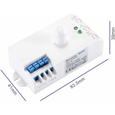 RHAFAYRE Rilevatore di movimento a microonde a 360° Sensore radar  Interruttore luce DC 12-24V