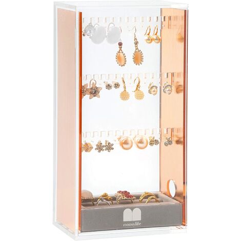 SONGMICS Porta Braccialetti, Espositore per Bracciali, Display per Gioielli  Collane Orologi, Superficie in Similpelle, Bianco