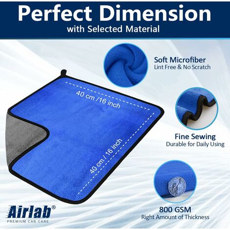 RHAFAYRE Panni in Microfibra per Auto Professionali Efficienti Confezione  da 4, Asciugamani per Dettagli Auto Moto