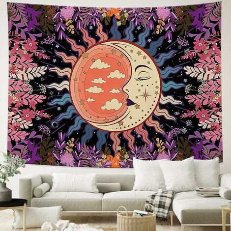 RHAFAYRE Arazzo Regalo Arazzi Hippie Mandala Bohemien Psichedelico  Intricato Indiano Appeso a Parete Biancheria da Letto
