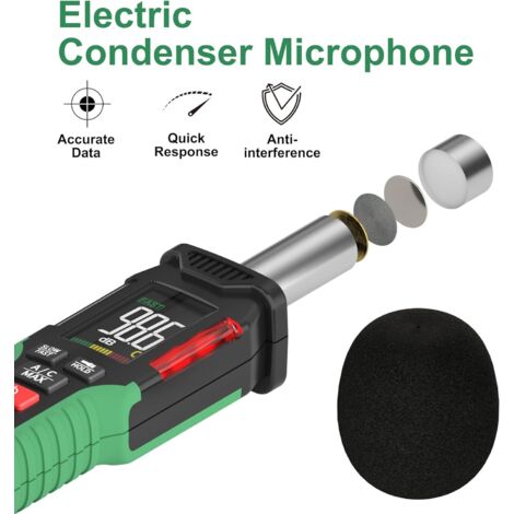 Decibel POROMETISTO SL01 Testeur Niveau Sonore Numérique 30-130 DB - Détecteur Bruit Maison, Usine & Voisins