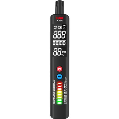 X4A détecteur de gaz Combustible Portable Alarme de Fuite de gaz Naturel détection de la température et de l'humidité de l'air 1 PC (1/5)
