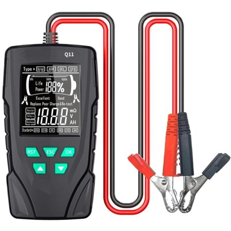 Testeur de batterie de voiture Q11 12V 24V, vérificateur numérique professionnel, détection automatique, analyseur de batterie, outil de batterie de voiture (1/5)