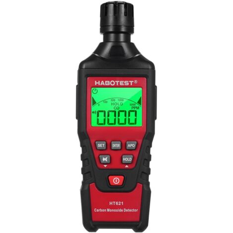Détecteur de monoxyde de carbone – Détecteur de CO portable avec alarme sonore et visuelle, 0-5000 PPM, alarme CO, écran LCD rétroéclairé pour voyage, voiture, camping, maison, industriel et extérieur (1/5)