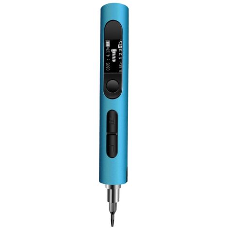 Tournevis électrique de précision, 0305A bleu, 5 vitesses réglables, écran ultra-clair, corps en alliage d'aluminium, convient aux ordinateurs portables, lunettes, montres (1/5)