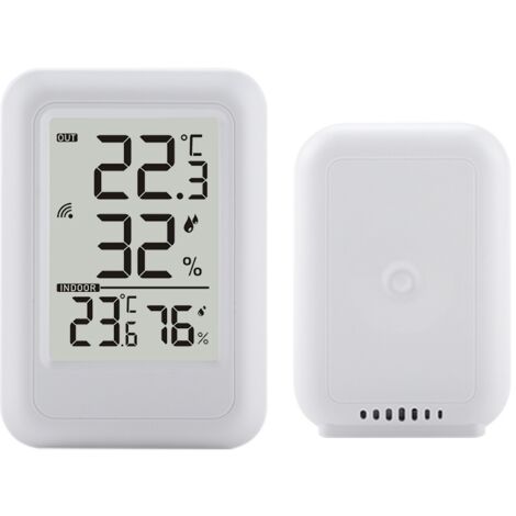 Thermomètre et hygromètre intérieur/extérieur sans fil TS-FT0403 avec écran de 2,56 pouces, capteur de température et d'humidité de haute précision (1/5)