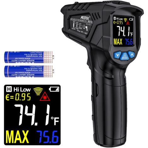Thermomètre IR01A, thermomètre infrarouge numérique sans contact à écran LCD, adapté à la réparation à domicile, fait à la main, thermomètre de mesure externe (1/5)