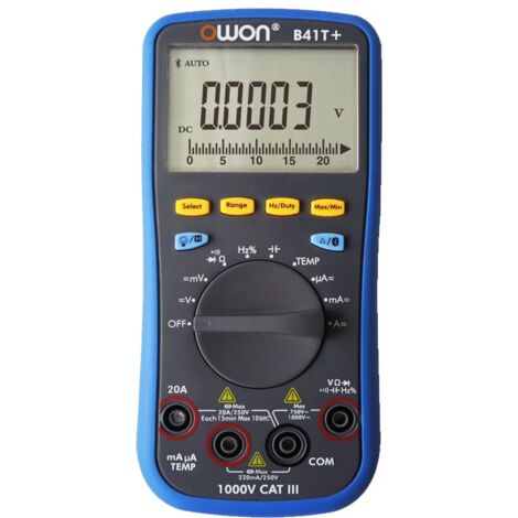 Multimètre numérique, True RMS AC/DC, testeur de rétroéclairage, enregistreur de données DMM, 750 VCA/1 000 VCC, Bluetooth (1/5)