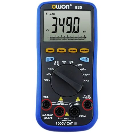 Multimètre numérique portable RMS Owon B35, thermomètre de haute précision avec Bluetooth, véritable valeur efficace. (1/5)
