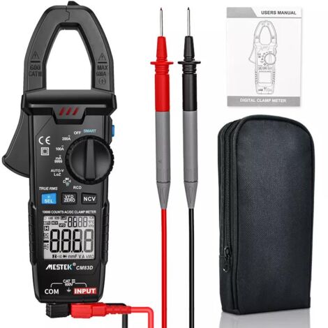 Pince ampèremétrique numérique CM83D, multimètre 200 A/600 V, testeur de tension CA/CC multifonctionnel, ampèremètre (1/5)