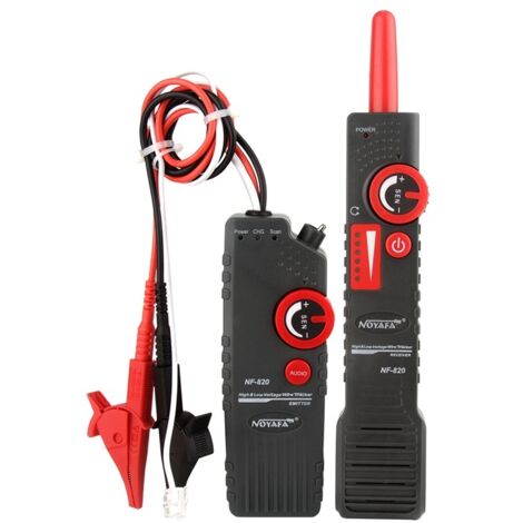 Détecteur de câbles souterrains NOYAFA NF-820 avec pince crocodile, détecteur de câbles haute et basse tension anti-interférences, traqueur de câbles réseau, détecteur de lignes électriques (1/5)